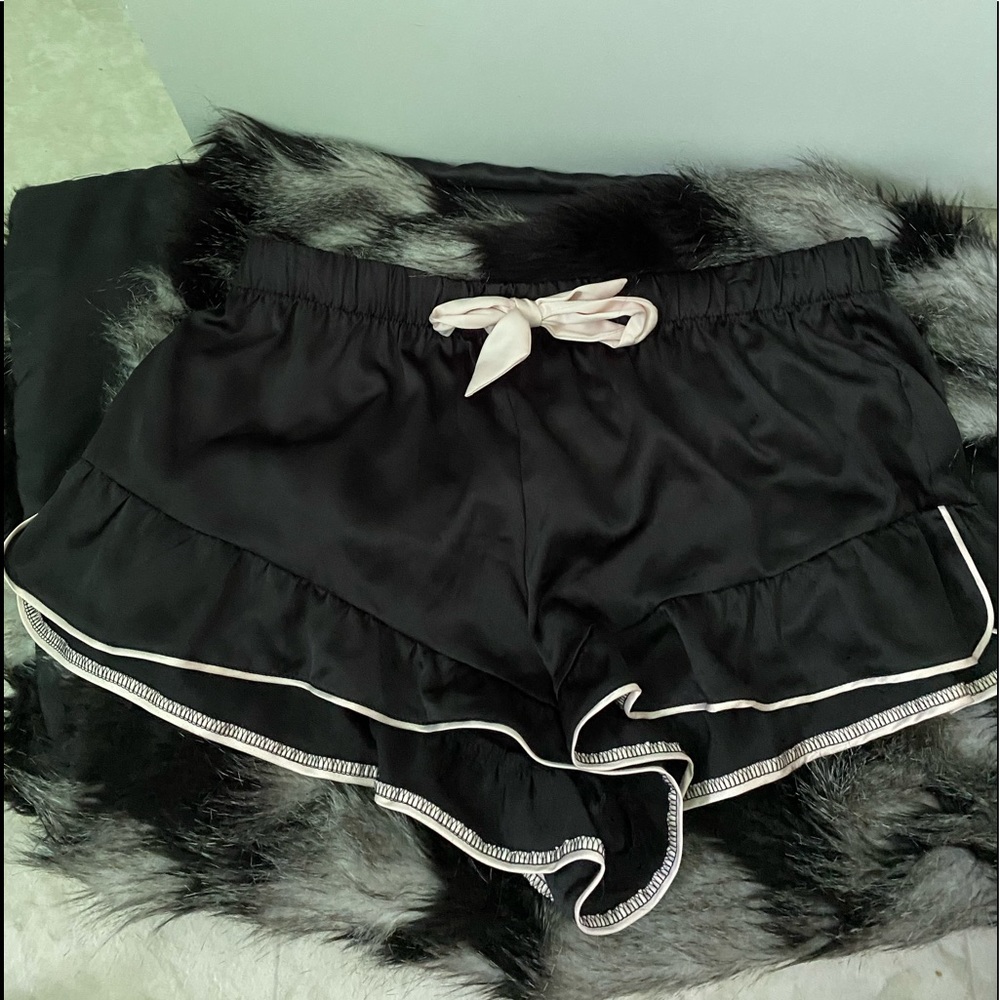 VS Black silk sleep shorts